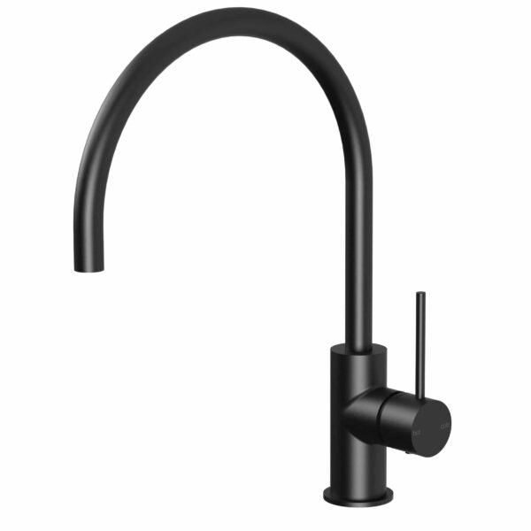 A single-handle kitchen faucet