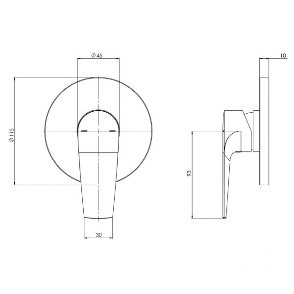 Arlo Shower/Wall Mixer Matte Black - Image 2